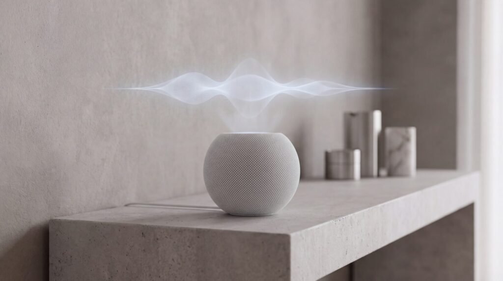Sound wave visualization representing a voice assistant listening
